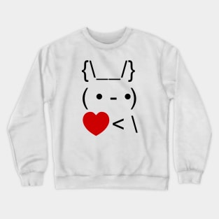 ASCII Text Art Bunny Rabbit Take Heart Back Crewneck Sweatshirt